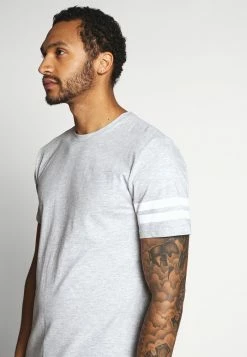 Only & Sons ONSMATT LONGY SOLID STRIPE 2 PACK - Print T-shirt - White -Only & Sons shop 6a14541f6cb74c82934669e4c0761938