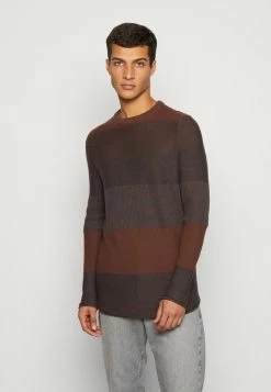 Only & Sons ONSJOE LONGY BLOCK - Jumper - Deep Mahogany