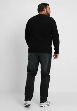 Only & Sons DAN STRUCTURE CREW - Jumper - Black -Only & Sons shop 6d50eabe139a4f3f96c3e3d567f06fcc