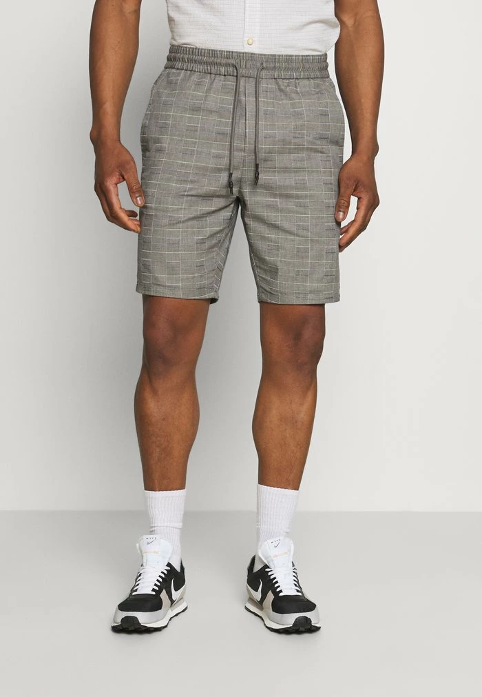 Only & Sons ONSLINUS LIFE CHECK - Shorts - Medium Grey Melange 3 Only & Sons ONSLINUS LIFE CHECK - Shorts - Medium Grey Melange