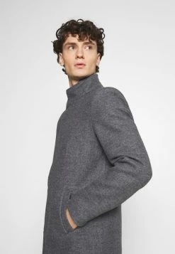 Only & Sons ONSOSCAR STAR COAT - Classic Coat - Light Grey -Only & Sons shop 714d8e86abf040619ccfe51cf74d9a72