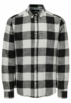 Only & Sons ONSARN LS SLUB CHECK SHIRT - Shirt - Black -Only & Sons shop 71a1152bb91b4676b689ce7b93d662d5