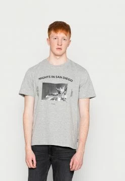 Only & Sons REG - Print T-shirt - Light Grey