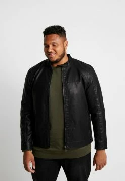 Only & Sons ONSMIKE RACER JACKET - Faux Leather Jacket - Black