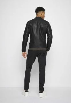 Only & Sons ONSMIKE RACER JACKET - Faux Leather Jacket - Black -Only & Sons shop 7d4d81adf10a4c20a43abbc771bfa494