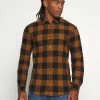 Only & Sons ONSGUDMUND LIFE CHECKED SHIRT - Shirt - Brown