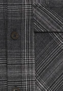 Only & Sons ONSZEM QUILTED CHECK SHIRT - Summer Jacket - Medium Grey Melange -Only & Sons shop 8165725effa54a17b0af668afcb9b511