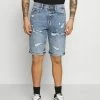 Only & Sons ONSAVI LIFE LOOSE DAMAGE - Shorts - Blue Denim -Only & Sons shop 83891f1146704ccdb78c99921c8edf6e