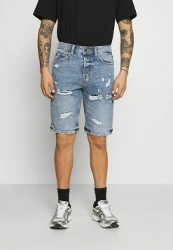 Only & Sons ONSAVI LIFE LOOSE DAMAGE - Shorts - Blue Denim