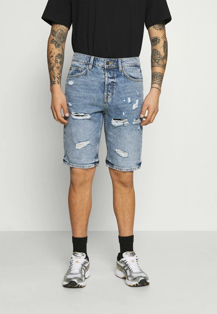 Only & Sons ONSAVI LIFE LOOSE DAMAGE - Shorts - Blue Denim 3 Only & Sons ONSAVI LIFE LOOSE DAMAGE - Shorts - Blue Denim