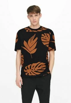 Only & Sons Print T-shirt - Black