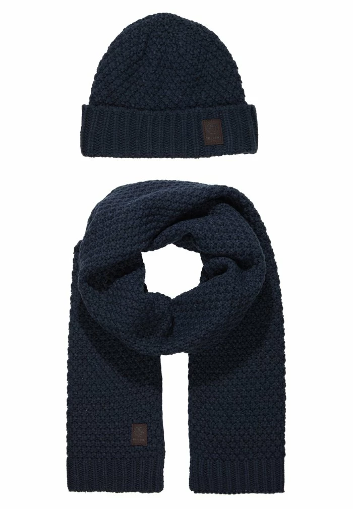 Only & Sons ONSCENZ BOX SCARF BEANIE SET - Scarf - Blue Nights 6 Only & Sons ONSCENZ BOX SCARF BEANIE SET - Scarf - Blue Nights - Image 4