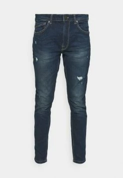 Only & Sons ONSWARP LIFE DAMAGE - Slim Fit Jeans - Blue Denim -Only & Sons shop 8c3bc76656ce4b4e9ef58f832663528d