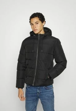 Only & Sons ONSMELVIN QUILTED HOOD JACKET - Winter Jacket - Black/phantom/griffin