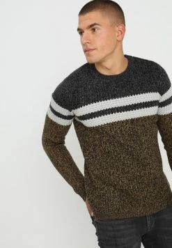 Only & Sons ONSLAZLO STRIPED CREW NECK - Jumper - Kangaroo