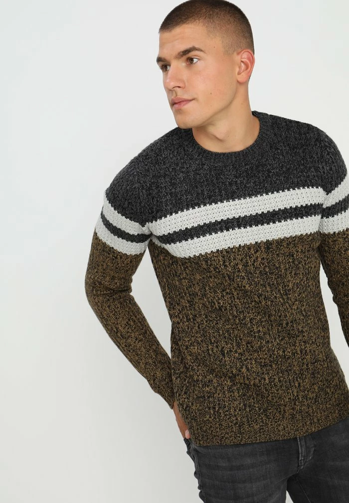 Only & Sons ONSLAZLO STRIPED CREW NECK - Jumper - Kangaroo 3 Only & Sons ONSLAZLO STRIPED CREW NECK - Jumper - Kangaroo