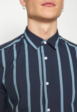 Only & Sons ONSTRAVIS LIFE STRIPED - Shirt - Dark Navy -Only & Sons shop 993c9694dfbc4d3a9c8ff5635d965f7b