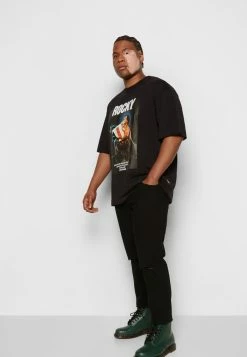 Only & Sons ONSWARP KNEE CUT - Slim Fit Jeans - Black Denim -Only & Sons shop 99e4e20208a64d1889baffc8671e7d93