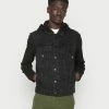 Only & Sons ONSCOIN HOOD TRUCKER - Denim Jacket - Black Denim