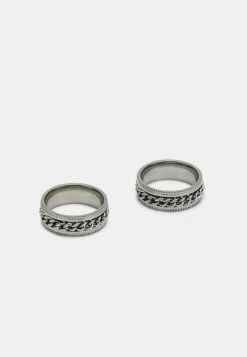 Only & Sons ONSCONNER 2 PACK - Ring - Silver-coloured