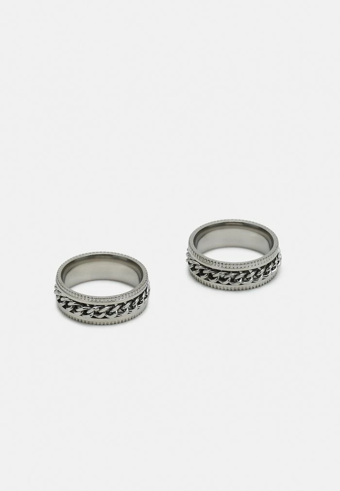 Only & Sons ONSCONNER 2 PACK - Ring - Silver-coloured 3 Only & Sons ONSCONNER 2 PACK - Ring - Silver-coloured