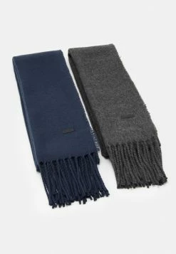 Only & Sons ONSCARLO SCARF 2 PACK UNISEX - Scarf - Dark Grey Melange/dark Navy