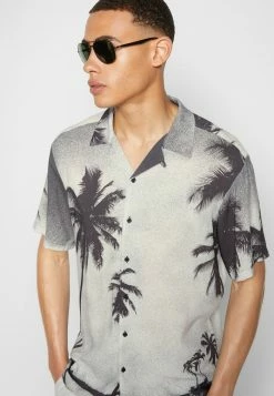Only & Sons ONSBANE LIFE PALM SHIRT - Shirt - Black -Only & Sons shop a7f6e49c5fe745bb8e794ed46f2d6969