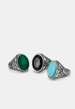 Only & Sons ONSCARL 3 PACK - Ring - Silver-coloured -Only & Sons shop a7fa72c49ce749418e3c9662d4ae0ffa