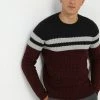 Only & Sons ONSLAZLO STRIPED CREW NECK - Jumper - Cabernet