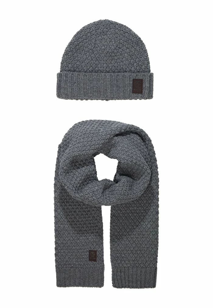 Only & Sons ONSCENZ BOX SCARF BEANIE SET - Scarf - Medium Grey Melange 6 Only & Sons ONSCENZ BOX SCARF BEANIE SET - Scarf - Medium Grey Melange - Image 4