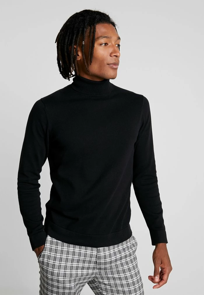 Only & Sons ONSALEX ROLL NECK - Jumper - Black/solid 3 Only & Sons ONSALEX ROLL NECK - Jumper - Black/solid
