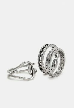 Only & Sons ONSCARTER RING 7 PACK - Ring - Silver-coloured -Only & Sons shop b758f8c611f74878a8dba1435e723d88