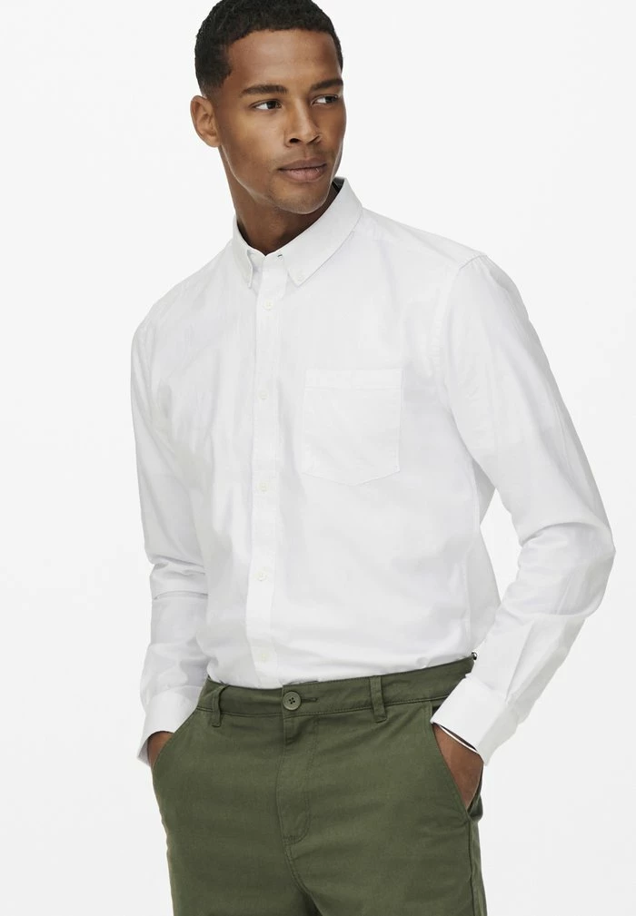 Only & Sons ONSNEIL LIFE OXFORD - Shirt - White 3 Only & Sons ONSNEIL LIFE OXFORD - Shirt - White