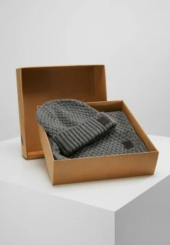 Only & Sons ONSCENZ BOX SCARF BEANIE SET - Scarf - Medium Grey Melange