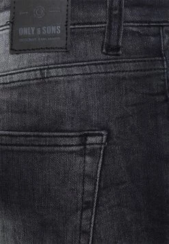 Only & Sons ONSPLY BLACKWASHED - Denim Shorts - Black Denim -Only & Sons shop bf268d6dab5340ef86b1e10fcf2731ca