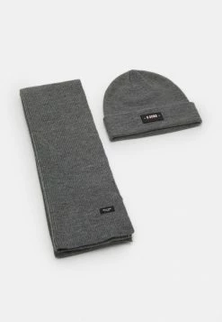 Only & Sons ONSEVAN BOX BEANIE SCARF SET - Scarf - Medium Grey Melange