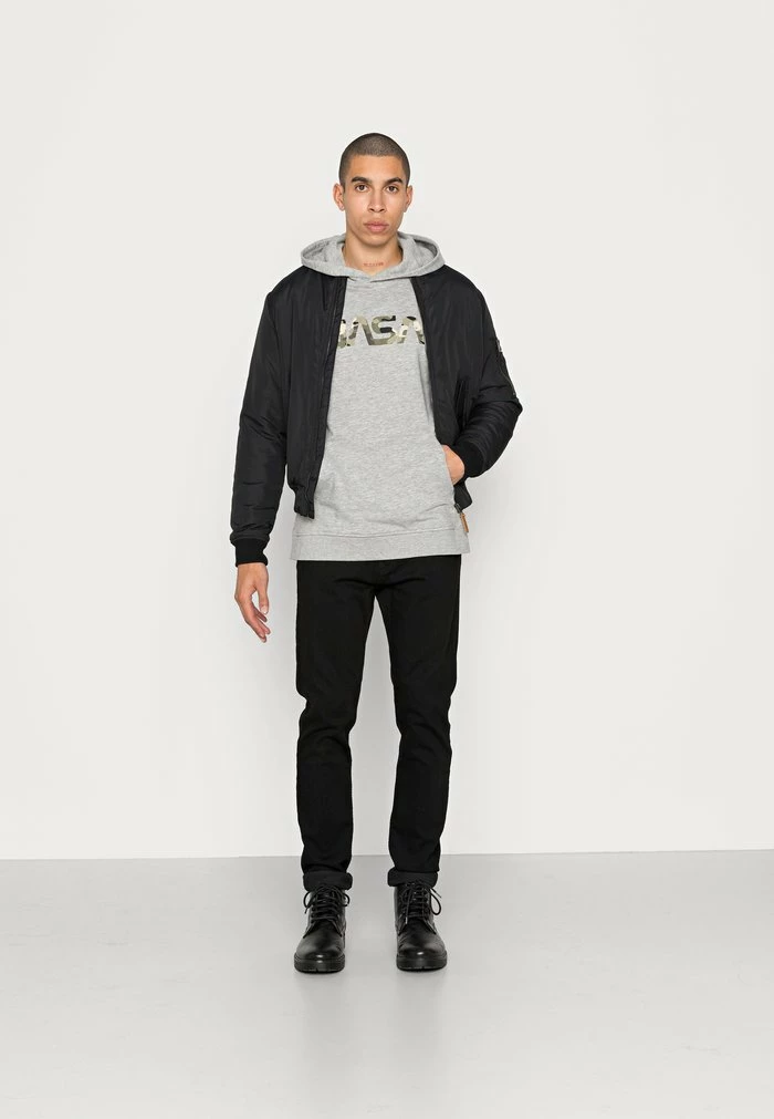 Only & Sons ONSNASA HOODIE - Sweatshirt - Light Grey Melange 4 Only & Sons ONSNASA HOODIE - Sweatshirt - Light Grey Melange - Image 2