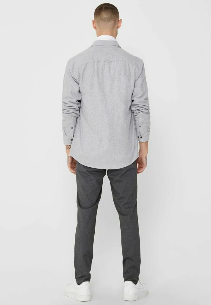 Only & Sons Shirt - Medium Grey Melange 5 Only & Sons Shirt - Medium Grey Melange - Image 3