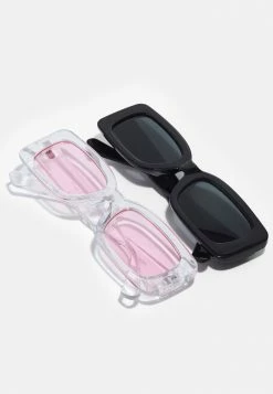 Only & Sons ONSSUNGLASS UNISEX 2 PACK - Sunglasses - Black/black /pink/transparent -Only & Sons shop ca692bae13ff44dc9f9b273113908449
