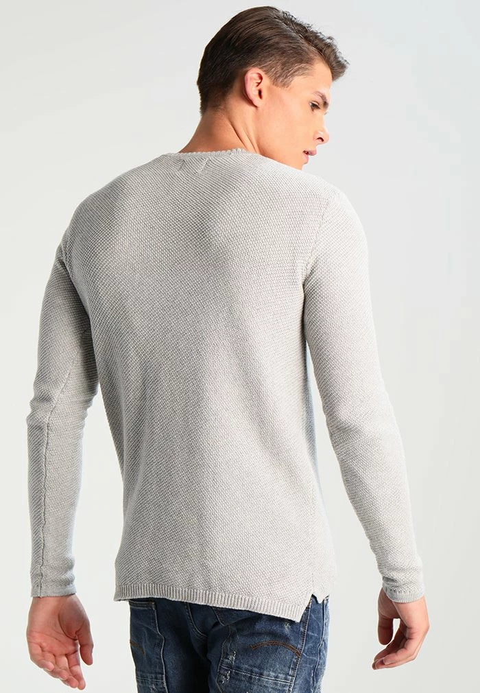 Only & Sons ONSDAN STRUCTURE CREW NECK - Jumper - Light Grey Melange 5 Only & Sons ONSDAN STRUCTURE CREW NECK - Jumper - Light Grey Melange - Image 3