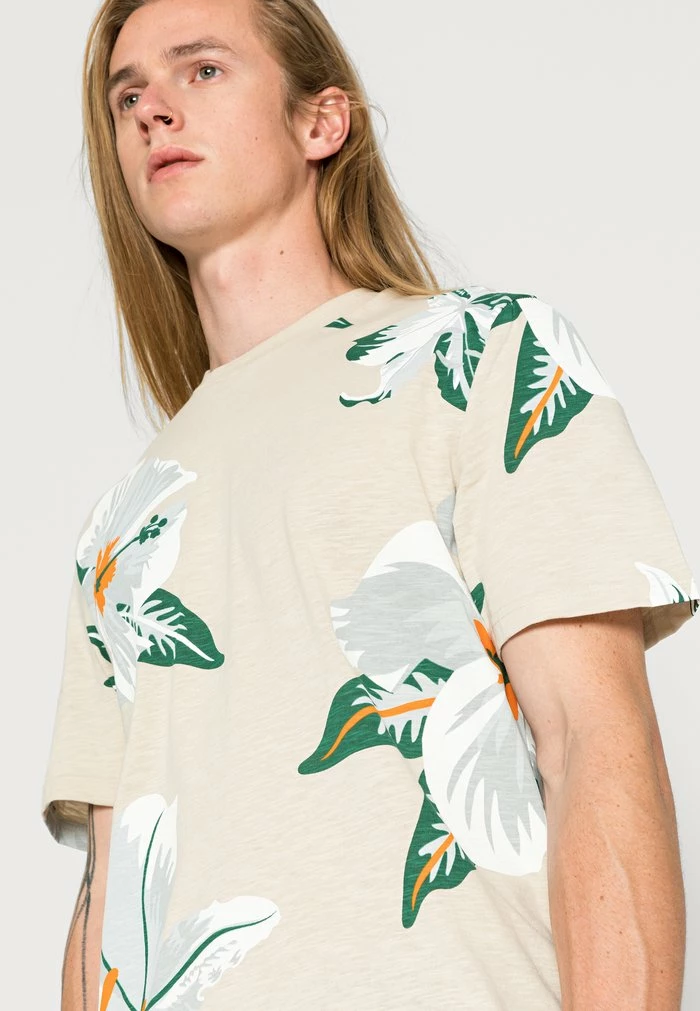 Only & Sons ONSKLOP FLORAL TEE - Print T-shirt - Beige 7 Only & Sons ONSKLOP FLORAL TEE - Print T-shirt - Beige - Image 5