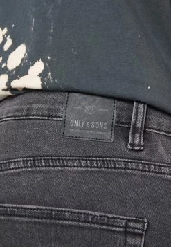 Only & Sons ONSWARP LIFE - Slim Fit Jeans - Black Denim -Only & Sons shop cc7f2d846e50452e9e180c89e4c6c2ad