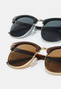 Only & Sons SUNGLASSES 2 PACK - Sunglasses - Brown Stone/club Black -Only & Sons shop cce65016508b40a59c2c8ef13c932f19