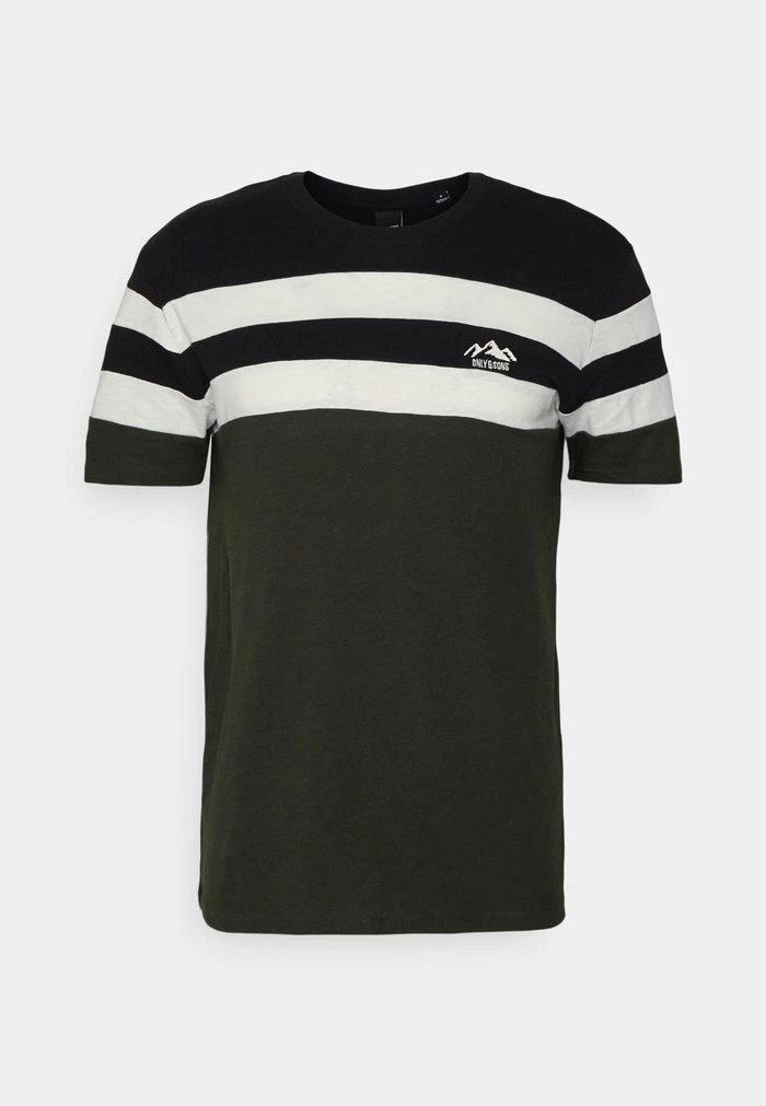 Only & Sons ONSSILAS REGULAR LOGO TEE - Print T-shirt - Black/khaki 7 Only & Sons ONSSILAS REGULAR LOGO TEE - Print T-shirt - Black/khaki - Image 5