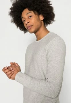 Only & Sons JONAS CREW - Jumper - Light Grey Melange -Only & Sons shop d104e7f199a743e28fe6612ffa68431e