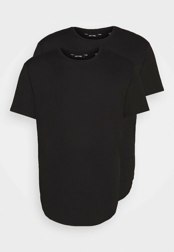 Only & Sons ONSMATT LONGY TEE 2 PACK - Basic T-shirt - Black 6 Only & Sons ONSMATT LONGY TEE 2 PACK - Basic T-shirt - Black - Image 4