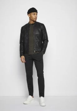 Only & Sons ONSMIKE RACER JACKET - Faux Leather Jacket - Black -Only & Sons shop d38f079037e14821adf03c530be2e729
