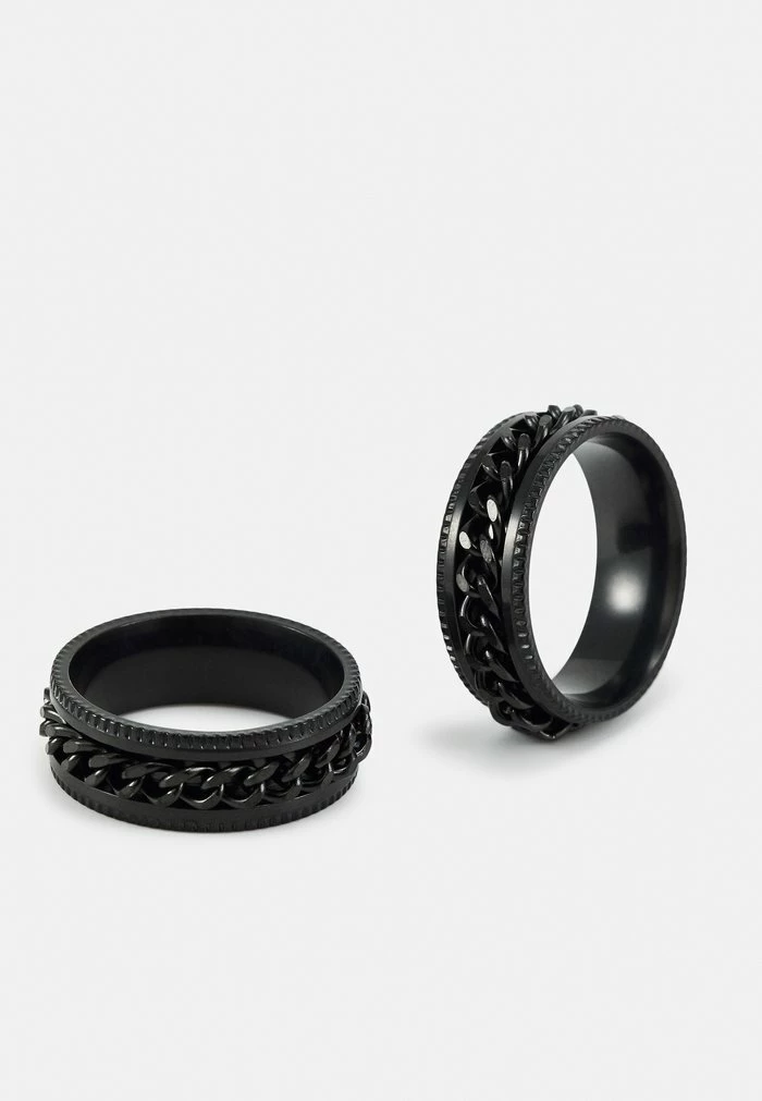 Only & Sons ONSCONNER 2 PACK - Ring - Black 5 Only & Sons ONSCONNER 2 PACK - Ring - Black - Image 3