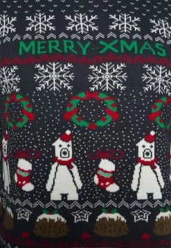 Only & Sons CREW JAQUARD - Jumper - Dark Navy -Only & Sons shop db121f1d1a424cb09dc38005150e6bf5