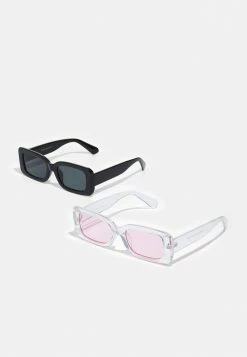 Only & Sons ONSSUNGLASS UNISEX 2 PACK - Sunglasses - Black/black /pink/transparent